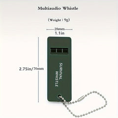 5pcs Tri Band Survival Whistle Portable Lifesaving Whistle for Outdoor Camping