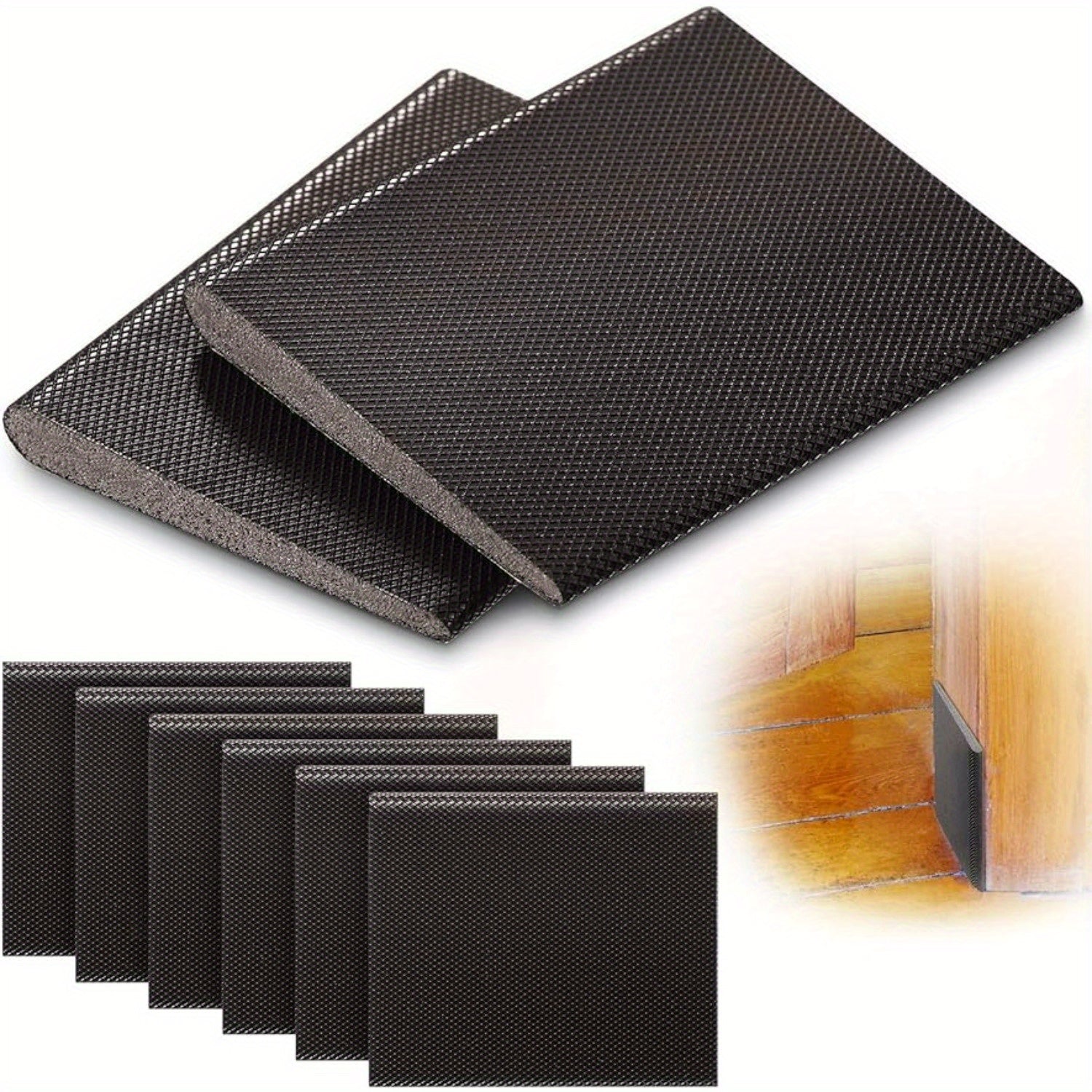 6pcs Adhesive Corner Seals Weather Stripping Draft Stopper Foam