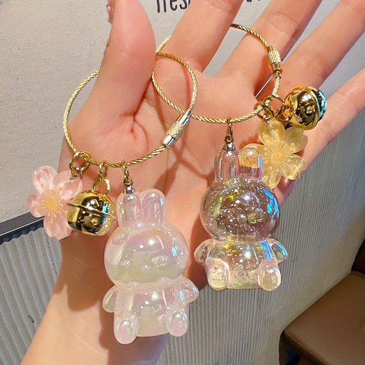 Rabbit Pendant Keychain for Car Keys Backpacks Wallets