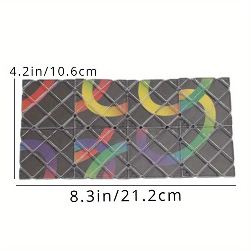 Magic Twist Puzzle Cube 8 Panel Folding Puzzle Toy