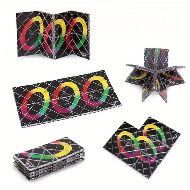 Magic Twist Puzzle Cube 8 Panel Folding Puzzle Toy