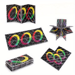 Magic Twist Puzzle Cube 8 Panel Folding Puzzle Toy