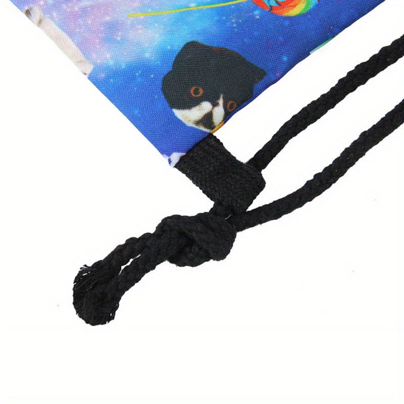 Digital Print Drawstring Bag for Travel and Commute