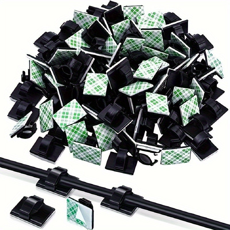 10pcs Cable Clips Adhesive Keep Cords Organized Home Office Storage