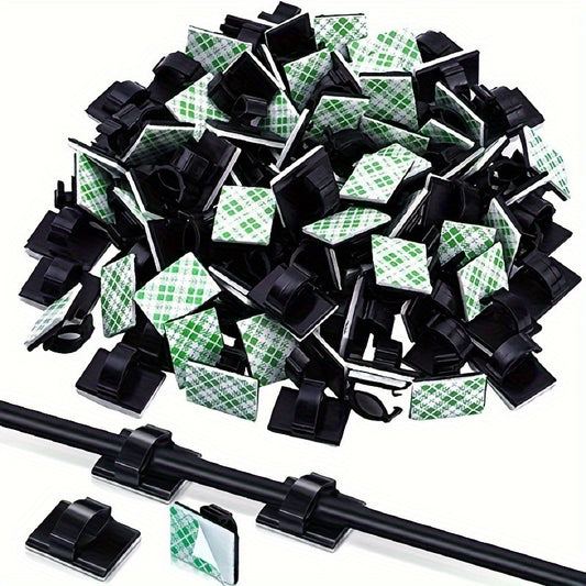 10pcs Cable Clips Adhesive Keep Cords Organized Home Office Storage