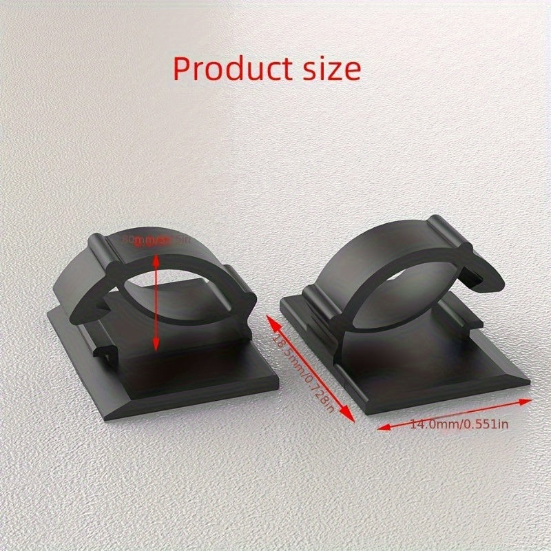 10pcs Cable Clips Adhesive Keep Cords Organized Home Office Storage