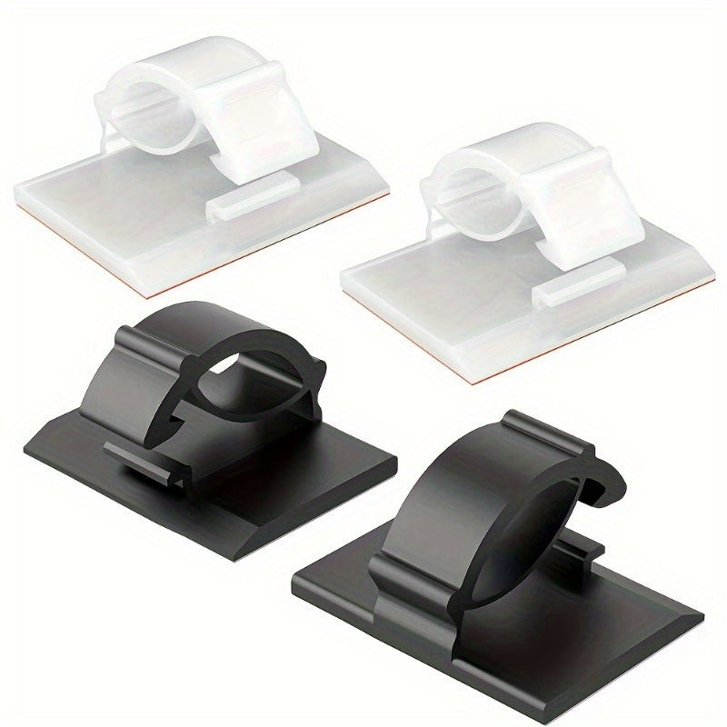 10pcs Cable Clips Adhesive Keep Cords Organized Home Office Storage
