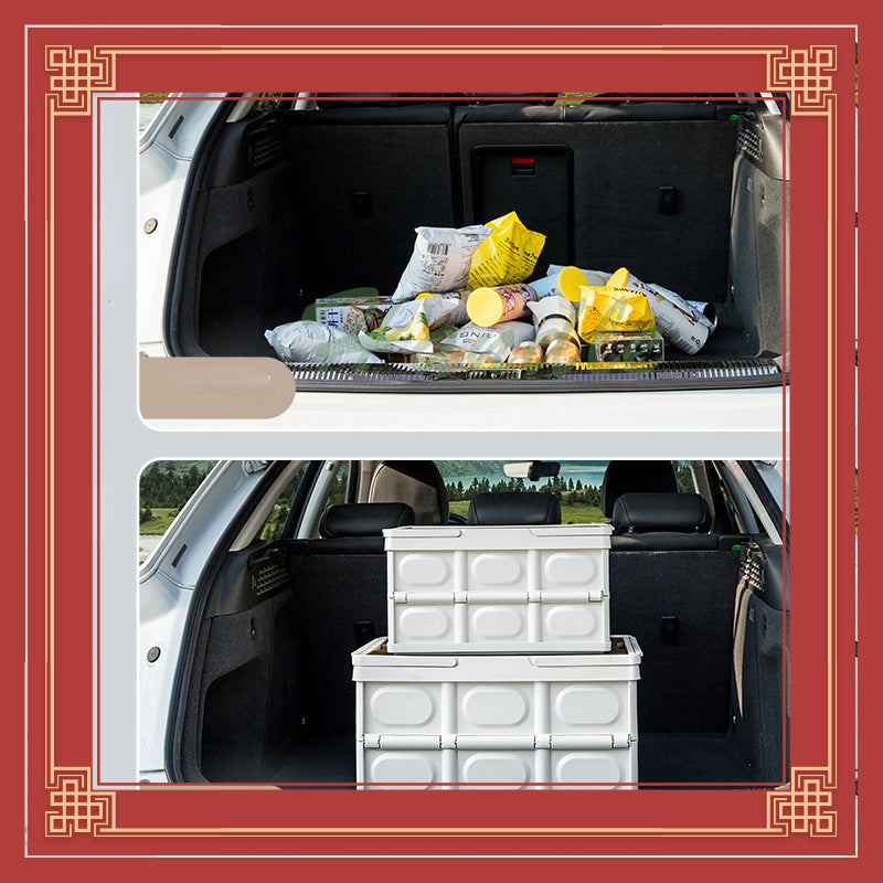Car Storage Box Camping Storage Artifact Field Table Folding Box