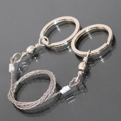 2pcs Stainless Steel Folding Rope Saw for Outdoor Camping