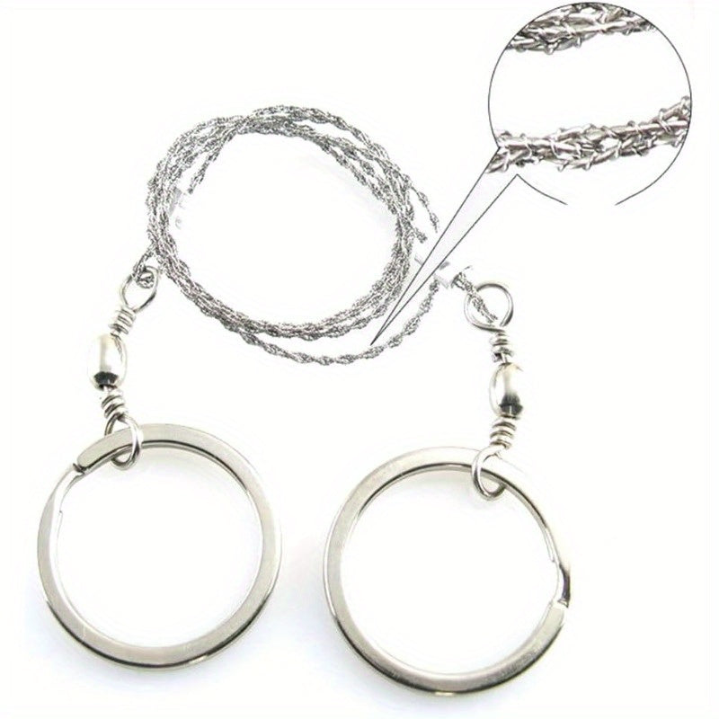 2pcs Stainless Steel Folding Rope Saw for Outdoor Camping