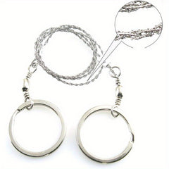 2pcs Stainless Steel Folding Rope Saw for Outdoor Camping