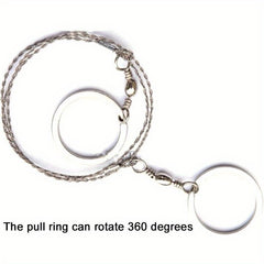 2pcs Stainless Steel Folding Rope Saw for Outdoor Camping