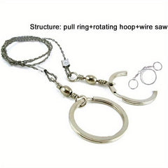2pcs Stainless Steel Folding Rope Saw for Outdoor Camping
