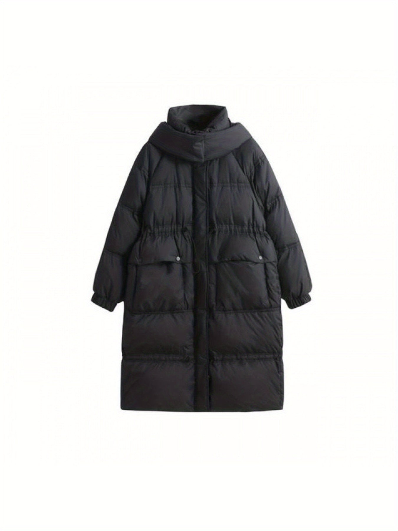 Long Puffer Coat Warm Winter Hooded Jacket Women's Clothing