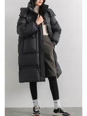 Long Puffer Coat Warm Winter Hooded Jacket Women's Clothing