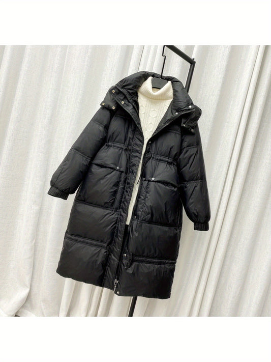 Long Puffer Coat Warm Winter Hooded Jacket Women's Clothing