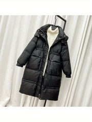 Long Puffer Coat Warm Winter Hooded Jacket Women's Clothing