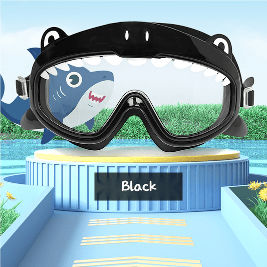 Cute Cartoon Shark Swimming Goggles for Kids 4+ Years