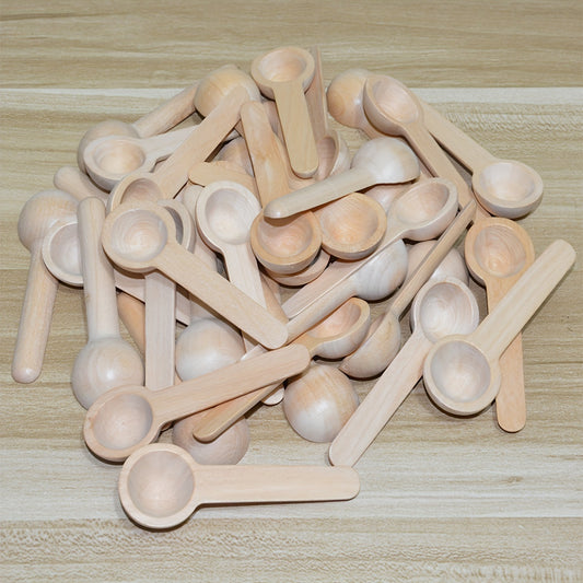 10pcs Mini Wooden Spoons Coffee Measuring Spoons Spice Powder Spoons