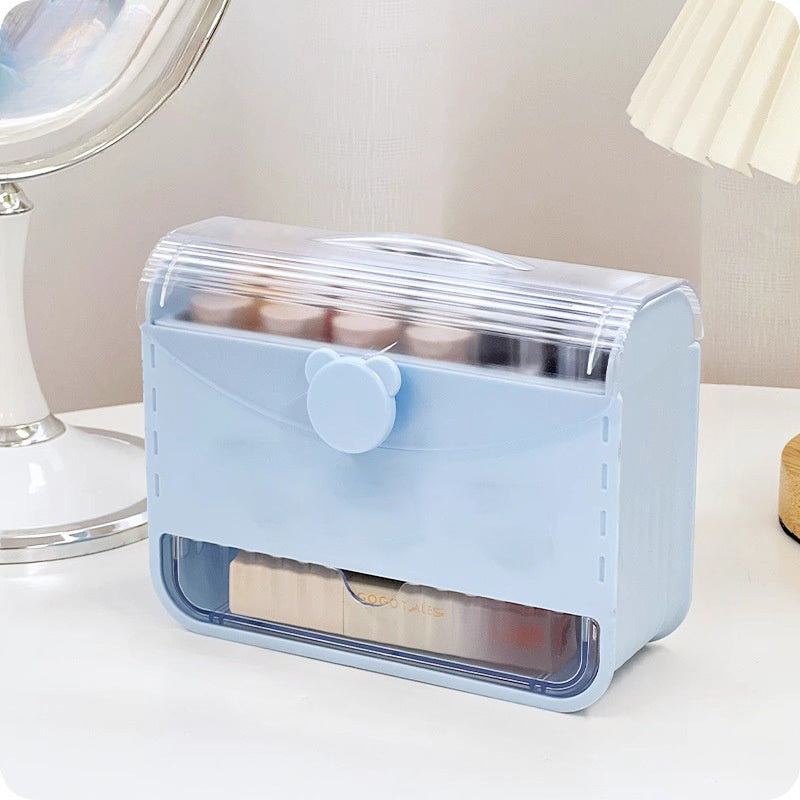 Desktop Lipstick Storage Box Makeup Organizer Dustproof Display Stand