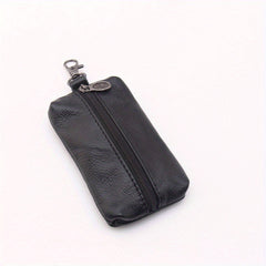 Car Keychain Leather Carabiner Key Holder Zipper Bag Keyring