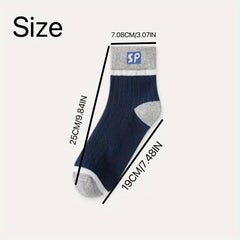 5 Pairs Men's Sweat Absorbing Breathable Sports Socks