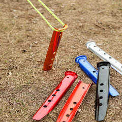 4pcs Tent Stakes Pegs Aluminum U Shaped Lightweight Heavy Duty Ground Nails