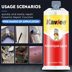100g Stainless Steel Casting Glue AB Glue for Metal Repair with Gift Tool