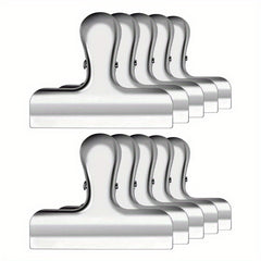 6pcs Wide Metal Chip Clips 7.62cm Stainless Steel Paper Clamps