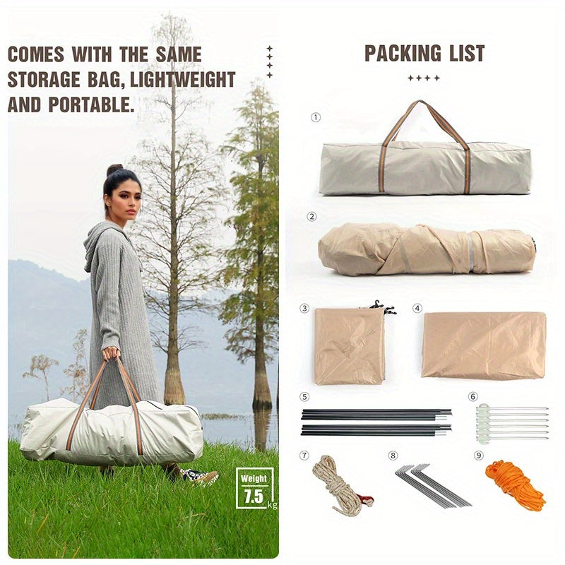 Portable Auto Quick-Open Rainproof Tent Tarp