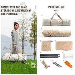 Portable Auto Quick-Open Rainproof Tent Tarp