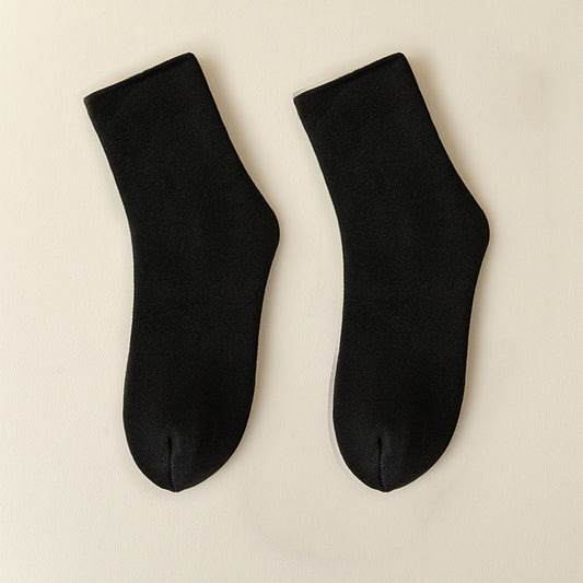 Men's Fleece Lined Snow Socks - Winter Outdoor Warm Floor Socks