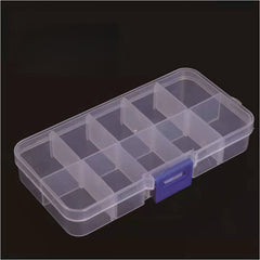 1PC Portable 10 Compartment Storage Box Small Medicine Case Detachable Divider