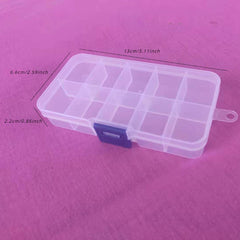 1PC Portable 10 Compartment Storage Box Small Medicine Case Detachable Divider