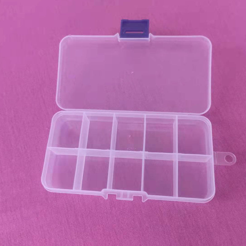 1PC Portable 10 Compartment Storage Box Small Medicine Case Detachable Divider