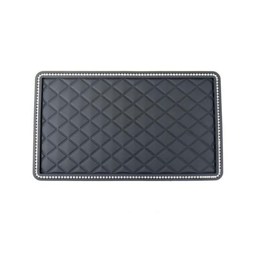 Car Perfume Ornament Rhinestone Non-slip Mat Car Decoration Plaid Mat