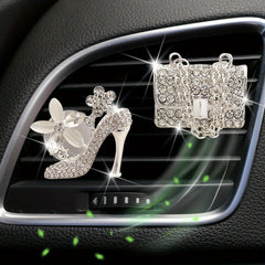 Car Aromatherapy Ornament Set for Women - Rhinestone Home Decor Gift