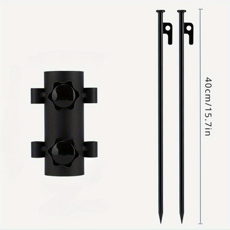 Adjustable Canopy Pole Support Tube With Pegs Tent Pole Beach Fishing Awning