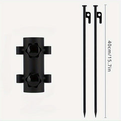 Adjustable Canopy Pole Support Tube With Pegs Tent Pole Beach Fishing Awning