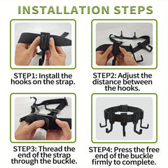 2 Pack Treestand Gear Hangers With 10 Hooks for Camping