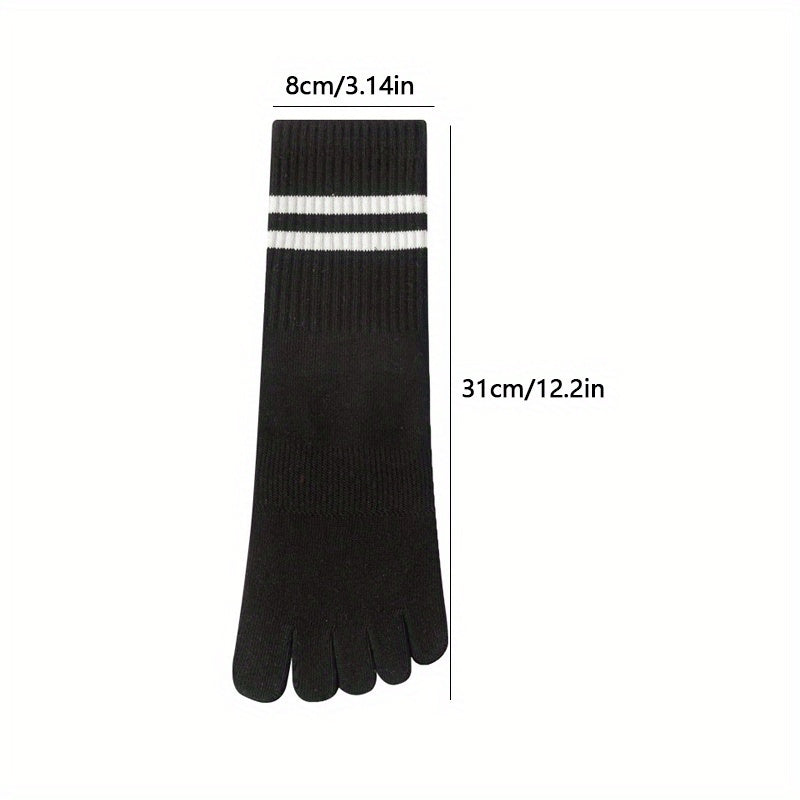 Striped Yoga Socks Breathable With Grips In Pilates Ballet Barre