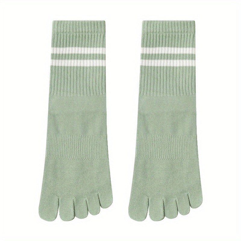 Striped Yoga Socks Breathable With Grips In Pilates Ballet Barre