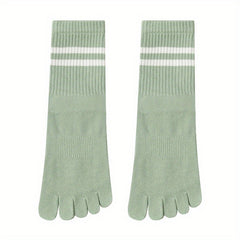 Striped Yoga Socks Breathable With Grips In Pilates Ballet Barre