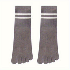 Striped Yoga Socks Breathable With Grips In Pilates Ballet Barre