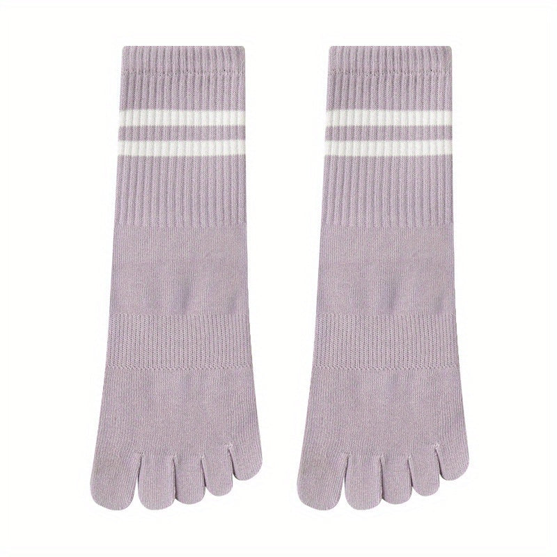 Striped Yoga Socks Breathable With Grips In Pilates Ballet Barre