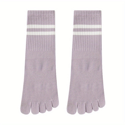 Striped Yoga Socks Breathable With Grips In Pilates Ballet Barre