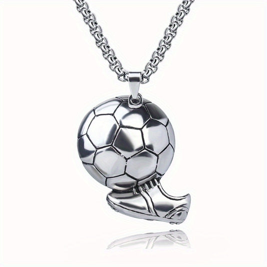 1pc Football Pendant Necklace Hip Hop Street Fitness Accessories