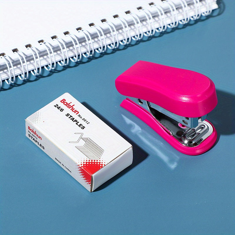 Mini Stapler Cartoon Style Small Size Cute Primary School Student Gift Stationer