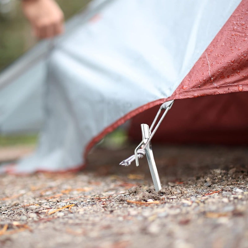 4 Stainless Steel Stakes Outdoor Camping Tent Pegs