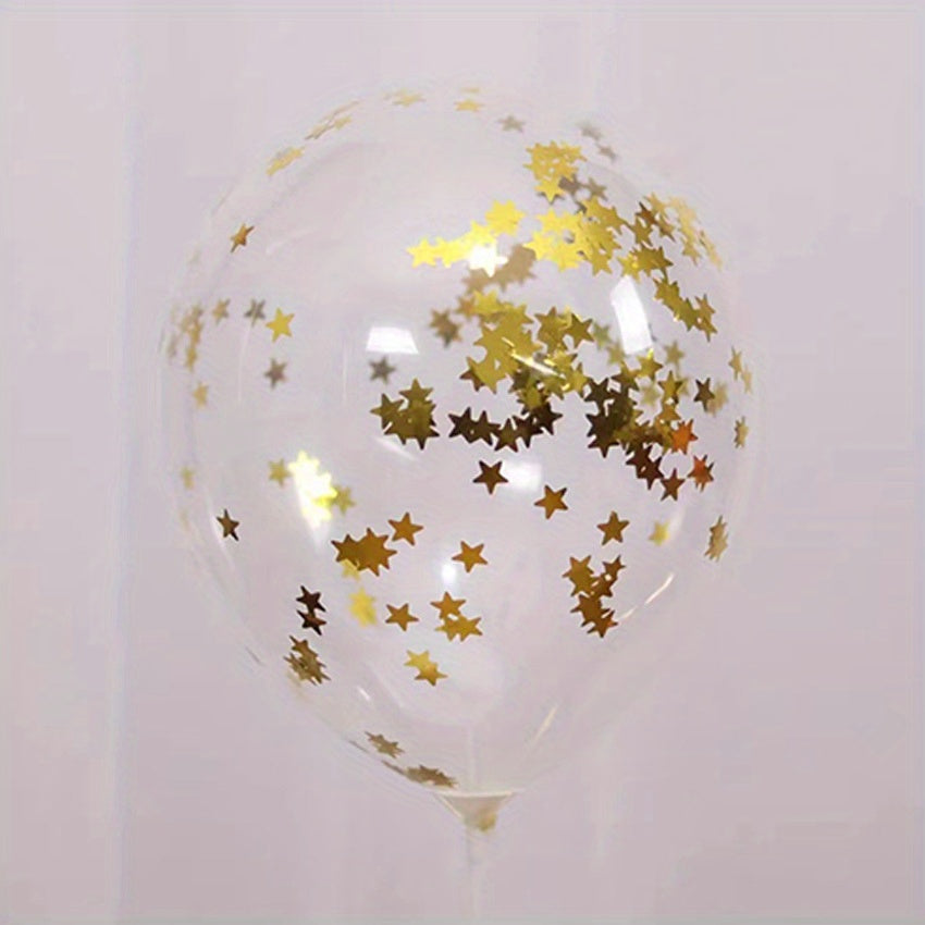 20pcs Star Confetti Latex Balloons for Wedding Birthday Party Decorations